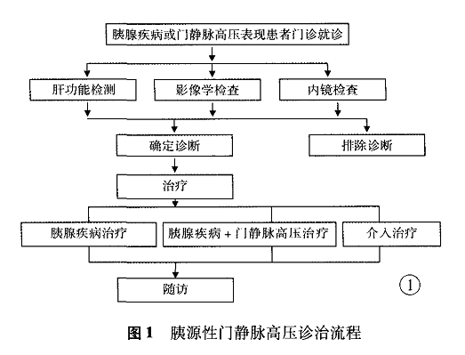 胰源性门静脉高压诊治流程见图 1.